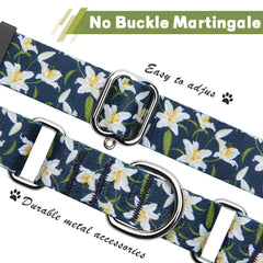 Hikiko floral nylon dog collar soft texture for everyday comfort