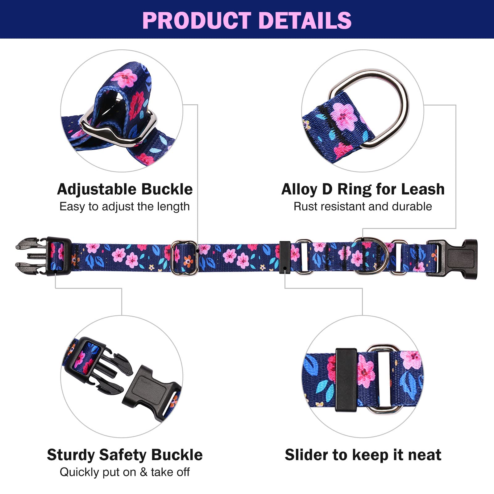 Hikiko Martingale emergency buckle closeup shows quick-release safety.