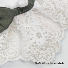 Hikiwin adjustable-fit collar with 25 cm lace trim and 15 cm ties fits most cats