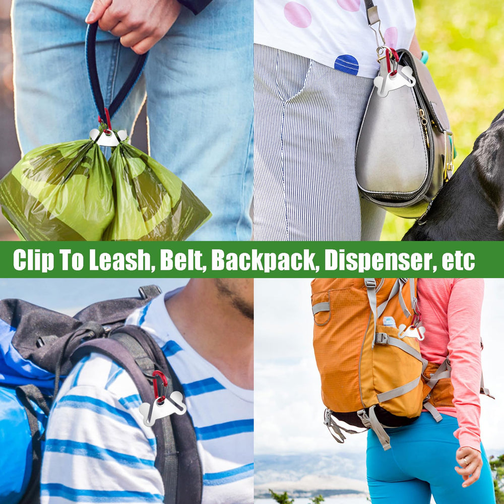 Hilihali bag-dispenser attachment, quick knot-tie method for fast bag setup.