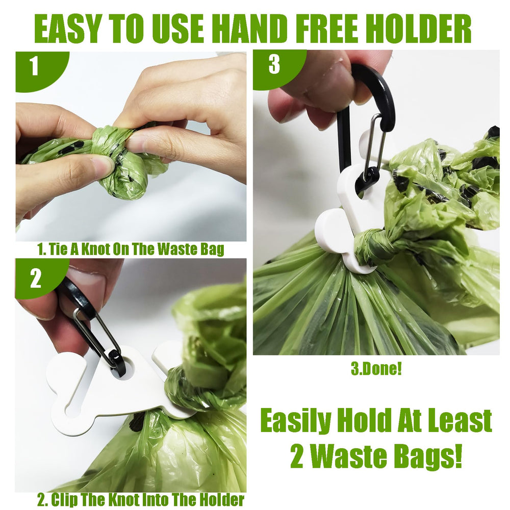 Hilihali clip-on bag securing feature keeps dispenser stable on leash