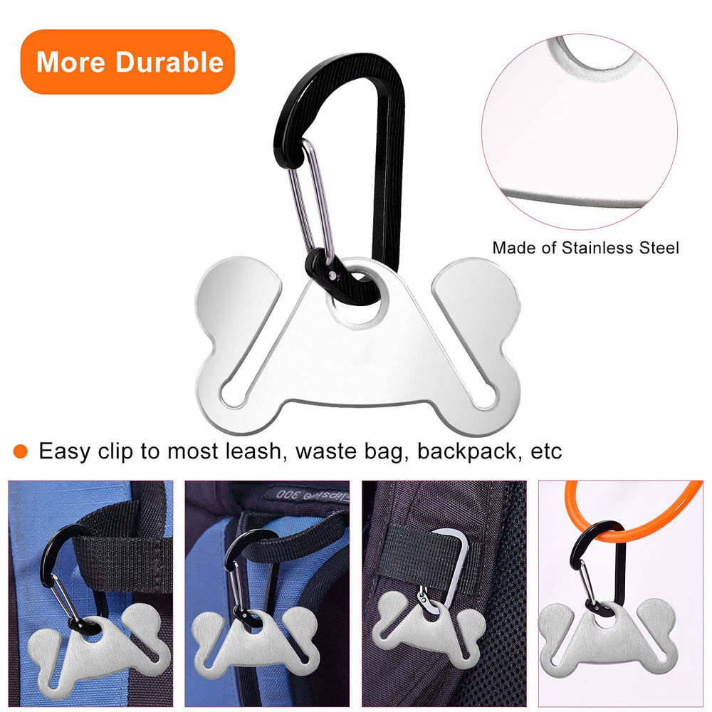 Hilihali dog poop bag holder clip and attachment ready for bags.