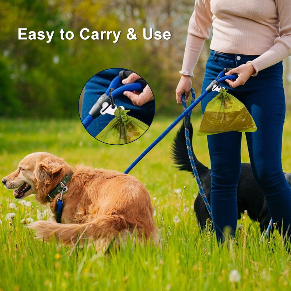 Hilihali stainless-steel poop bag holder 2-pack ready for daily use.