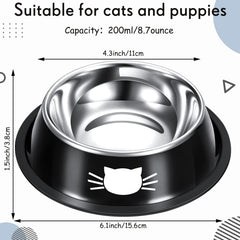 Hillban 7oz cat bowls highlighted for compact size and small-pet meals.