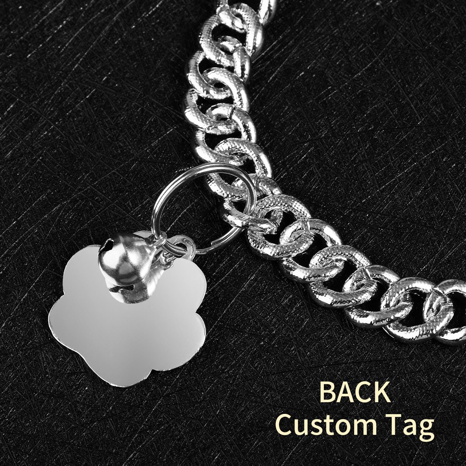 Hillban paw charm and ID tag with bell adds playful charm and ID option.