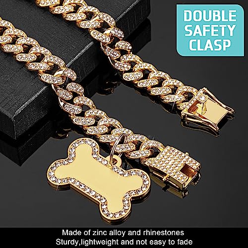 Hillban daily walk collar—golden sparkle for outdoor adventures.
