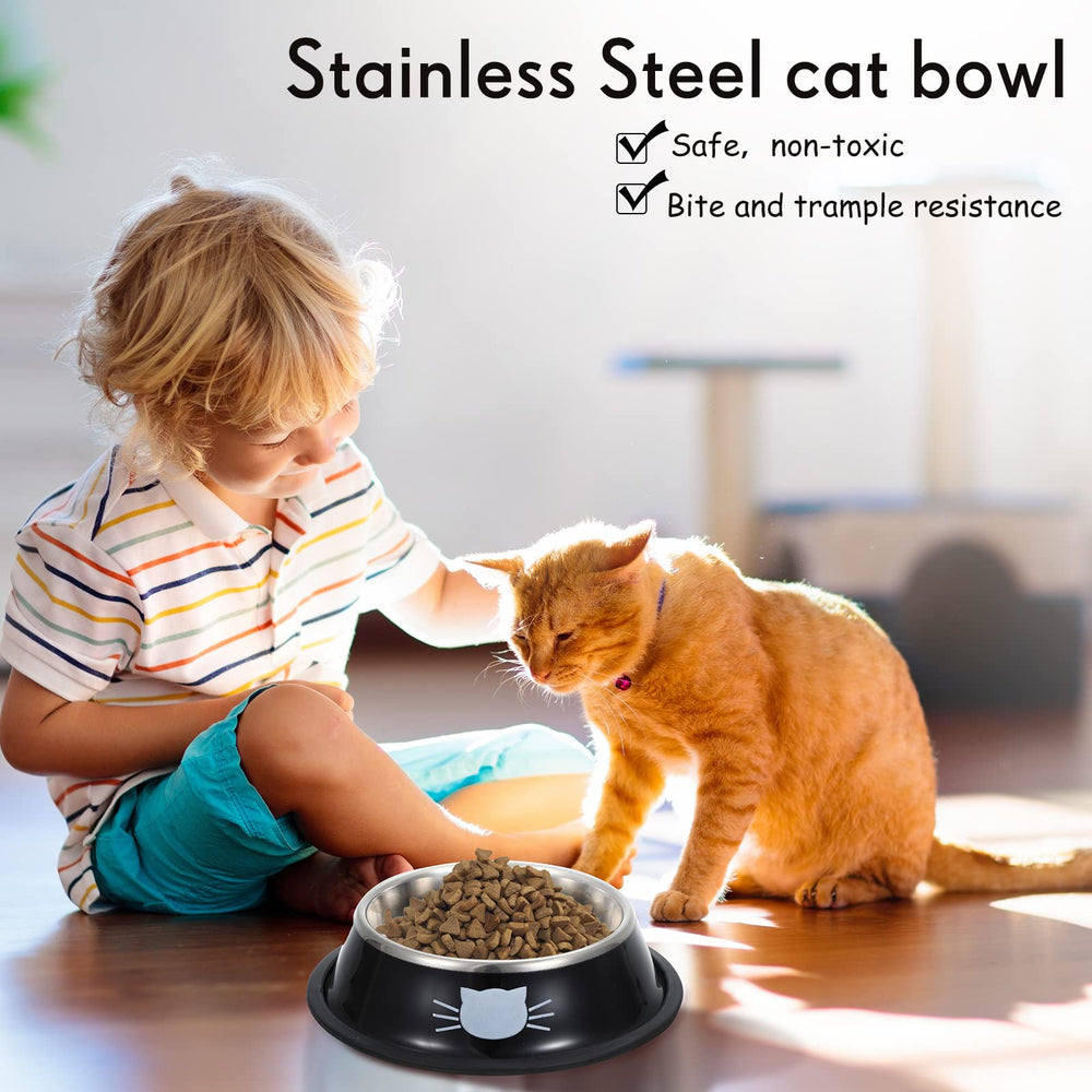 Hillban easy-clean cat bowls suitable for wet or dry food.
