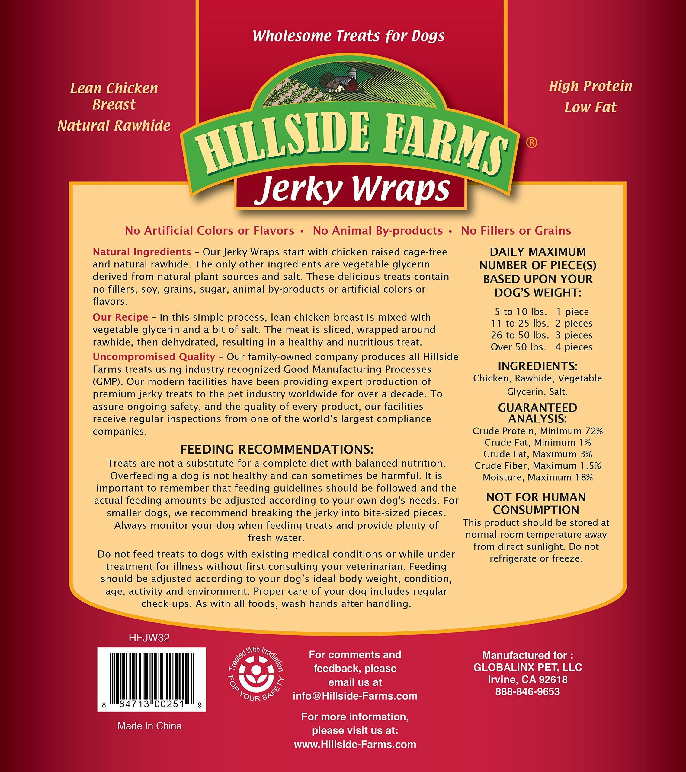 Hillside Farms dehydrated chicken wraps closeup showcases flavor-preserving processing