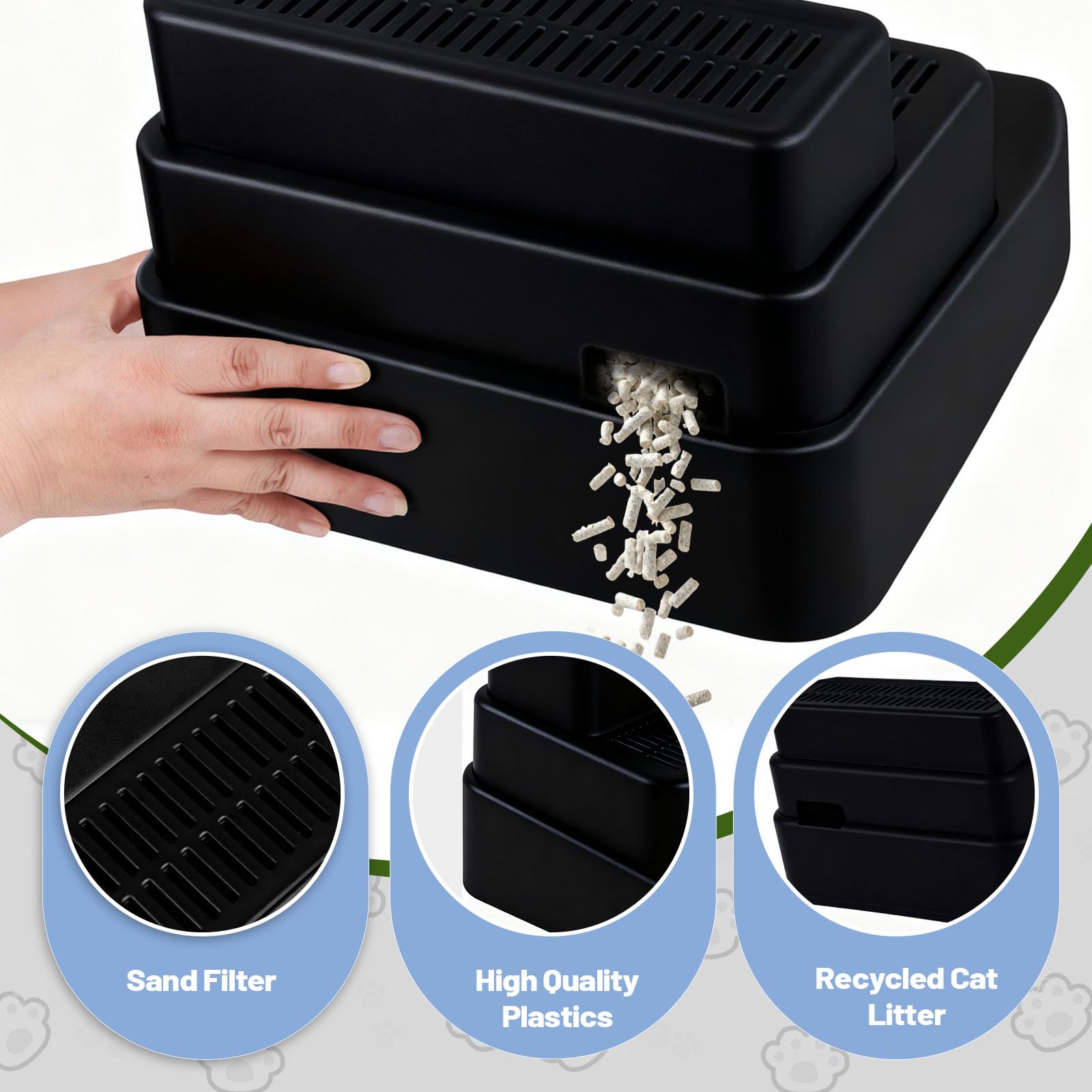 Himake 3-tier 8.6in height adds senior pet support.