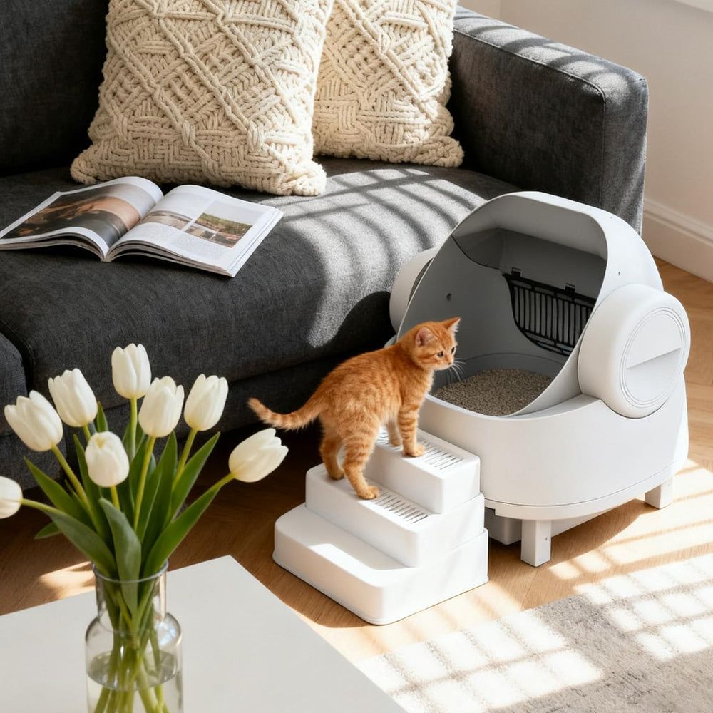 Himake compact white design blends with home décor.