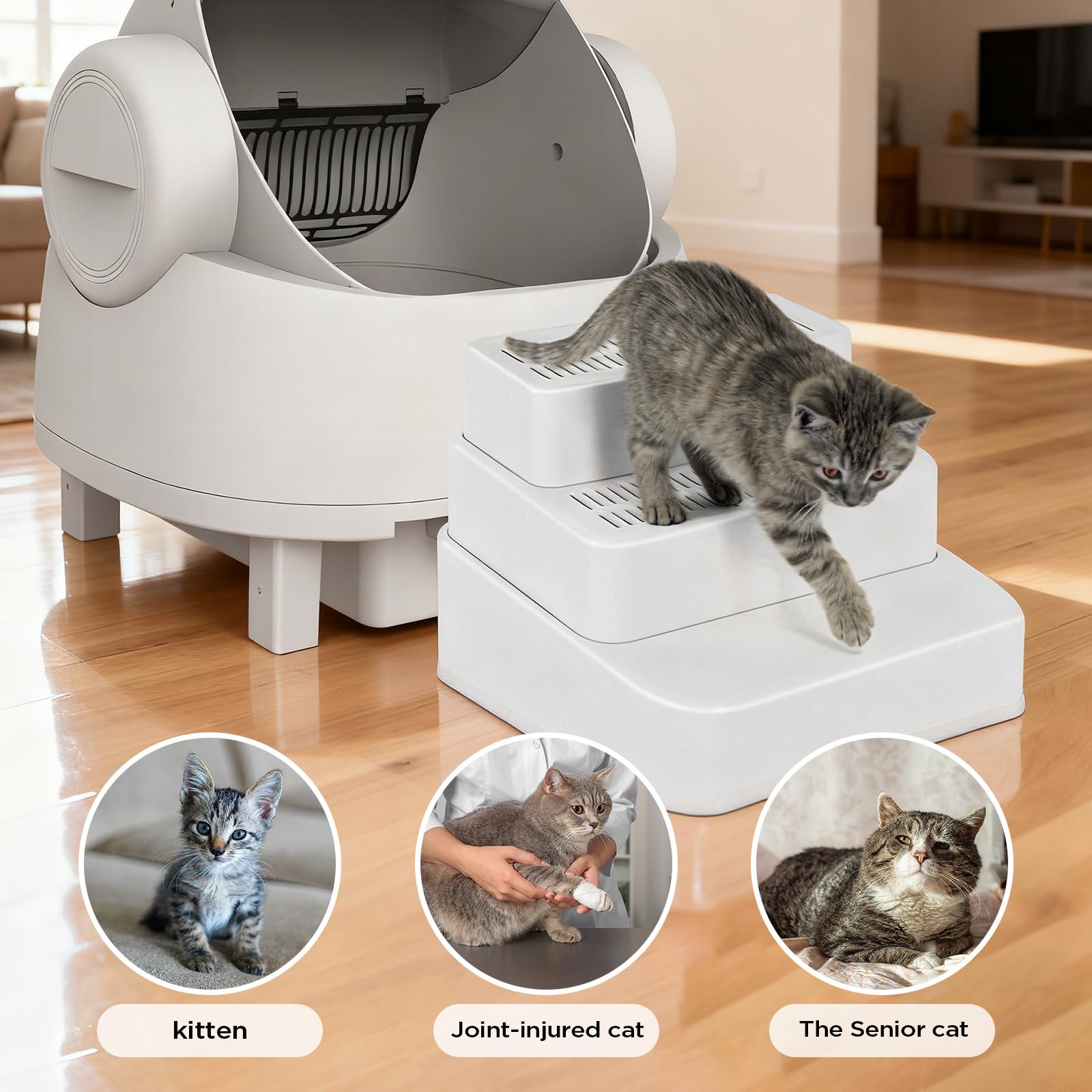 Himake safety locking pins secure the ramp in place.