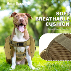 Himal Outdoors dog backpack breathable 600D nylon combines durability with comfort on long hikes.