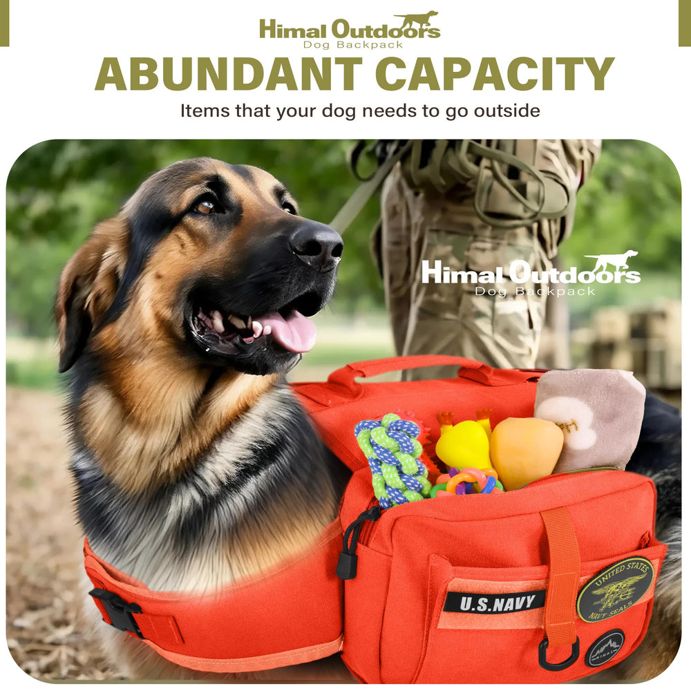 Himal Outdoors neck-chest-fit view accommodates large dogs with customizable sizing for comfort.