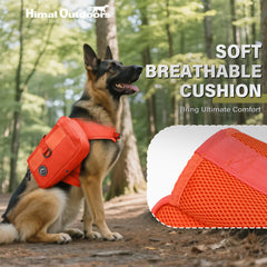 Himal Outdoors rear D-ring shot attaches leash for safer dog roadside breaks.