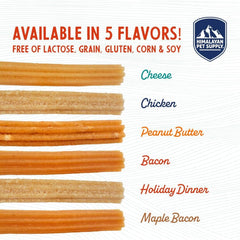 Himalayan Dog Chew Churro unique massaging shape helps clean teeth during chewing.