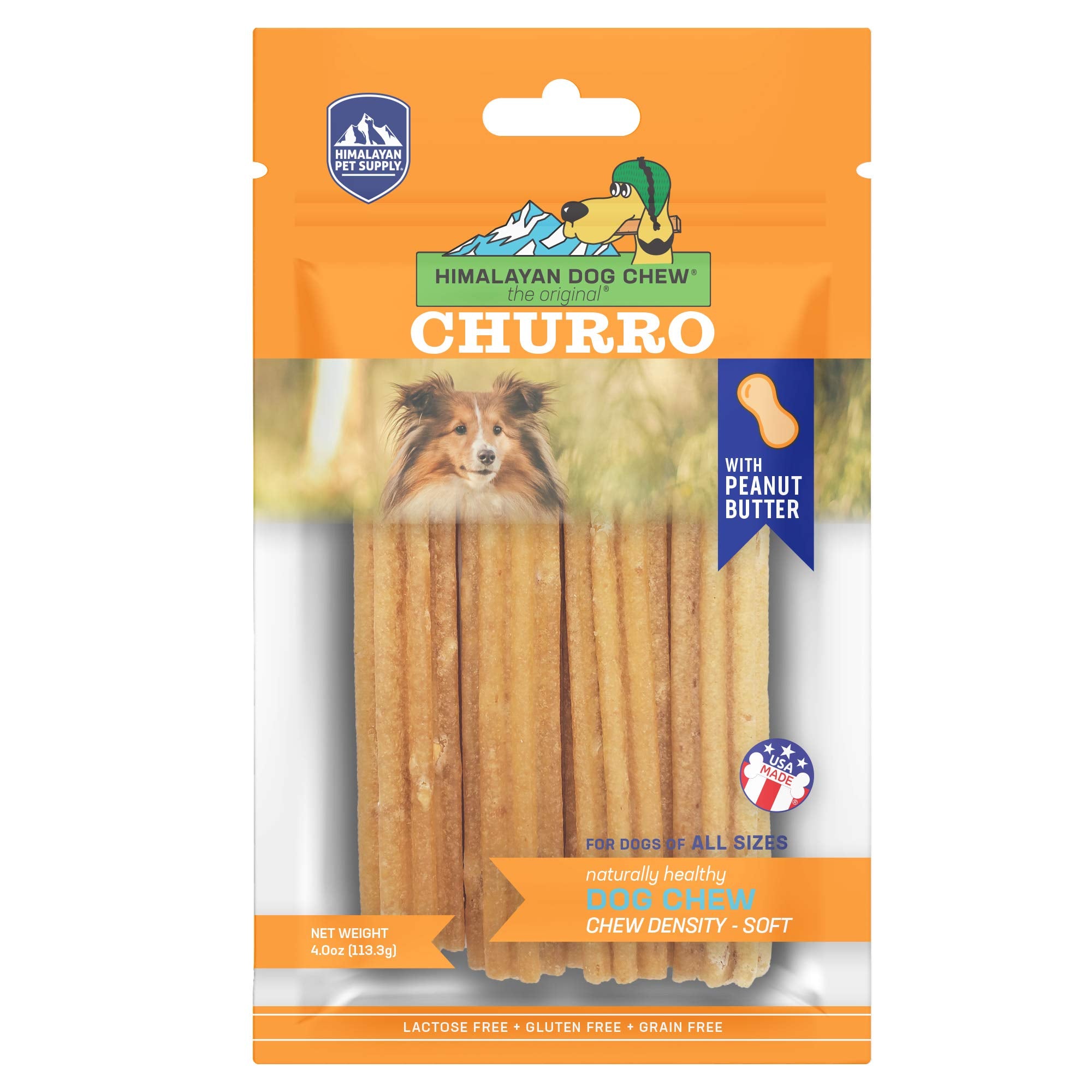 Himalayan Dog Chew Churro yak cheese long-lasting chew for dogs.