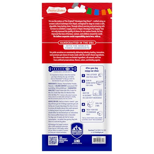 Himalayan Dog Chew suitable for dogs under 55 lbs – great chew option.