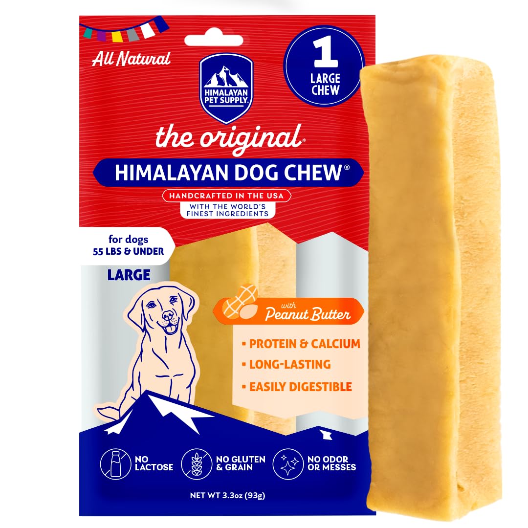 Himalayan Dog Chew Original yak cheese stick 3.3oz – long-lasting chew for dogs under 55 lbs.