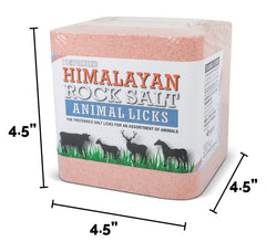 Himalayan Secrets pink salt lick suited for horses cows goats deer and wildlife