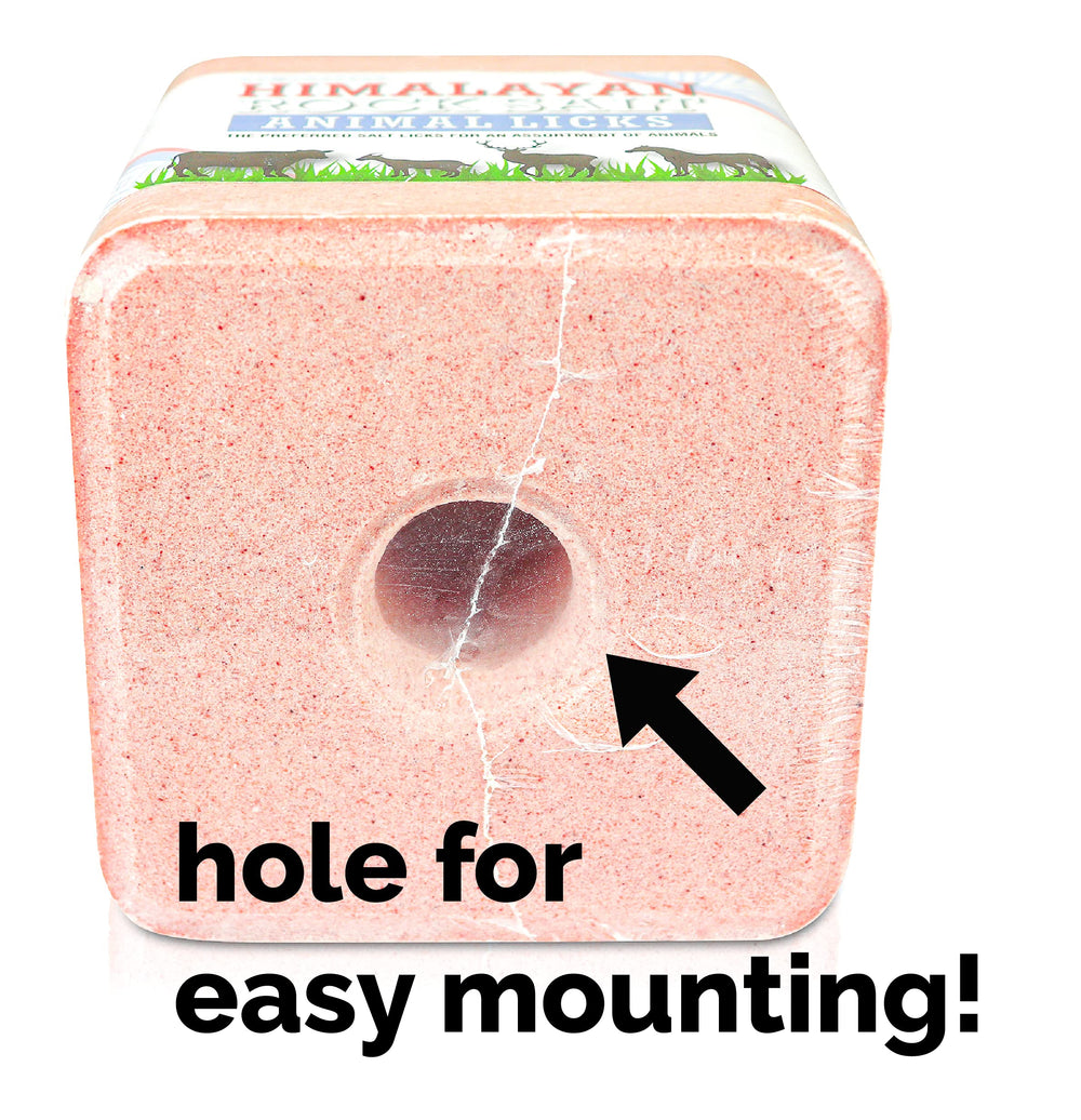 Himalayan Secrets pink salt lick from Himalayan origins for farm use.