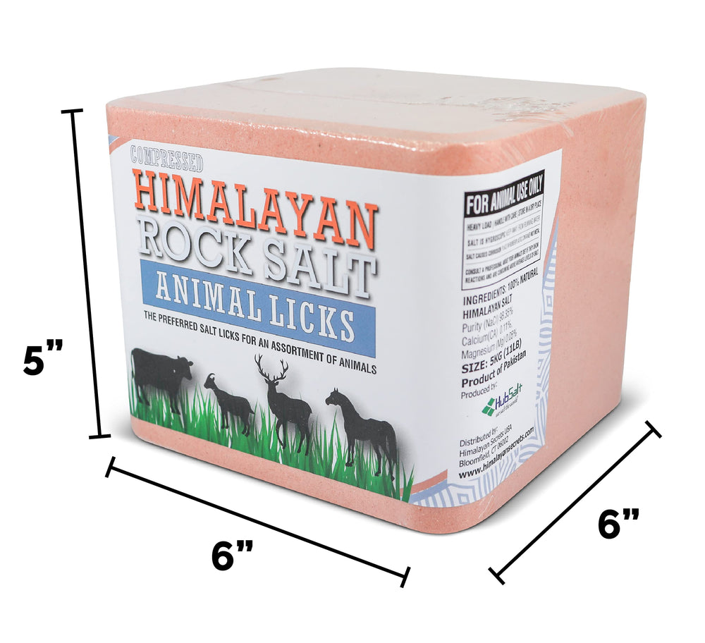 Himalayan Secrets soft-edged salt lick offers safe licking for animals during feeding.