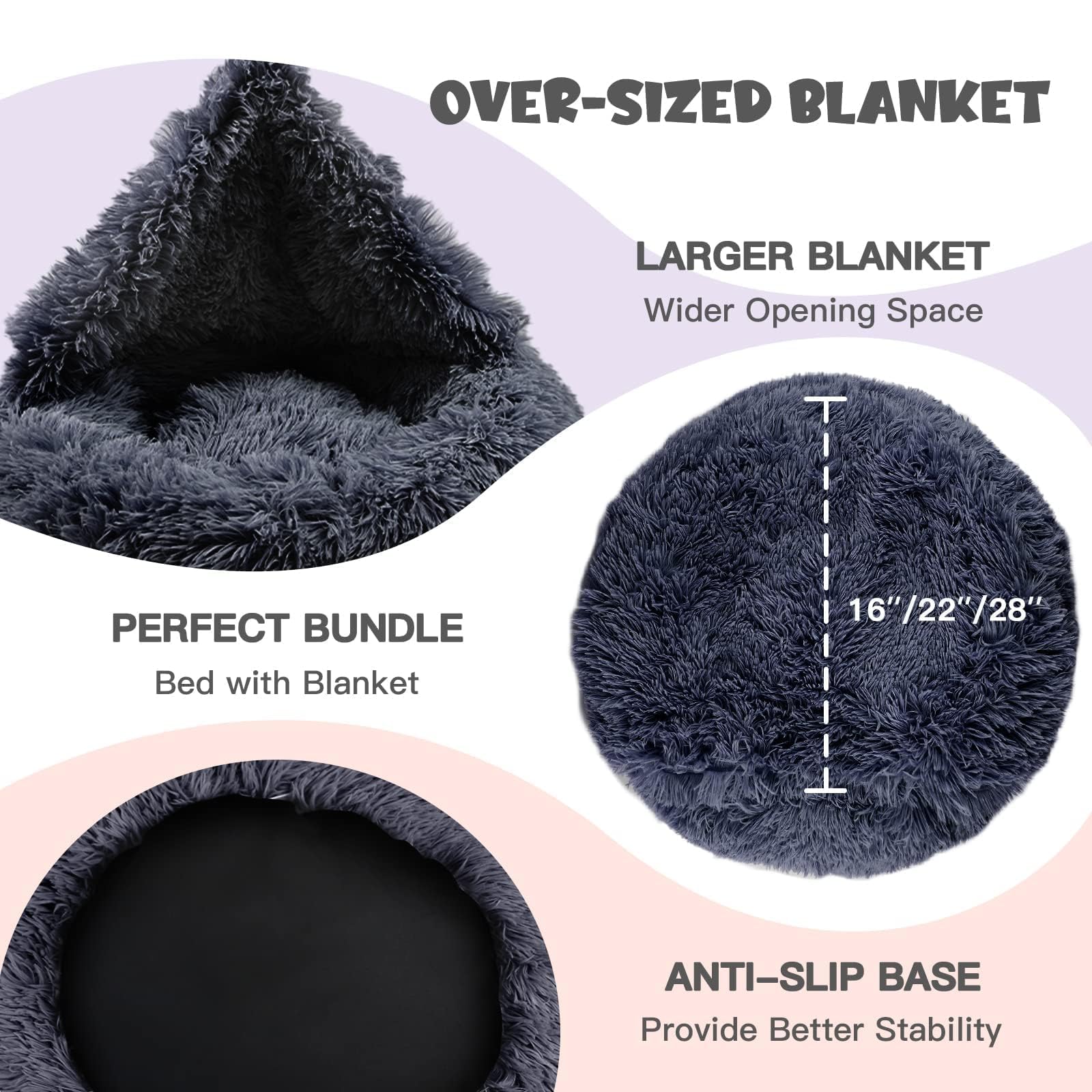 Himax bed with oversized blanket demonstrates burrow-to-nest configuration