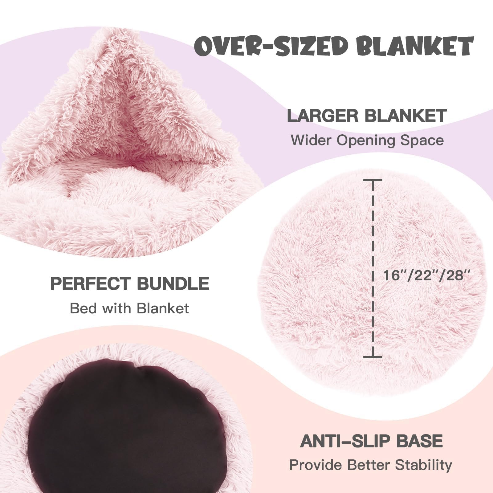 Himax plush bed with raised edge supports neck and joints for relaxed lounging.