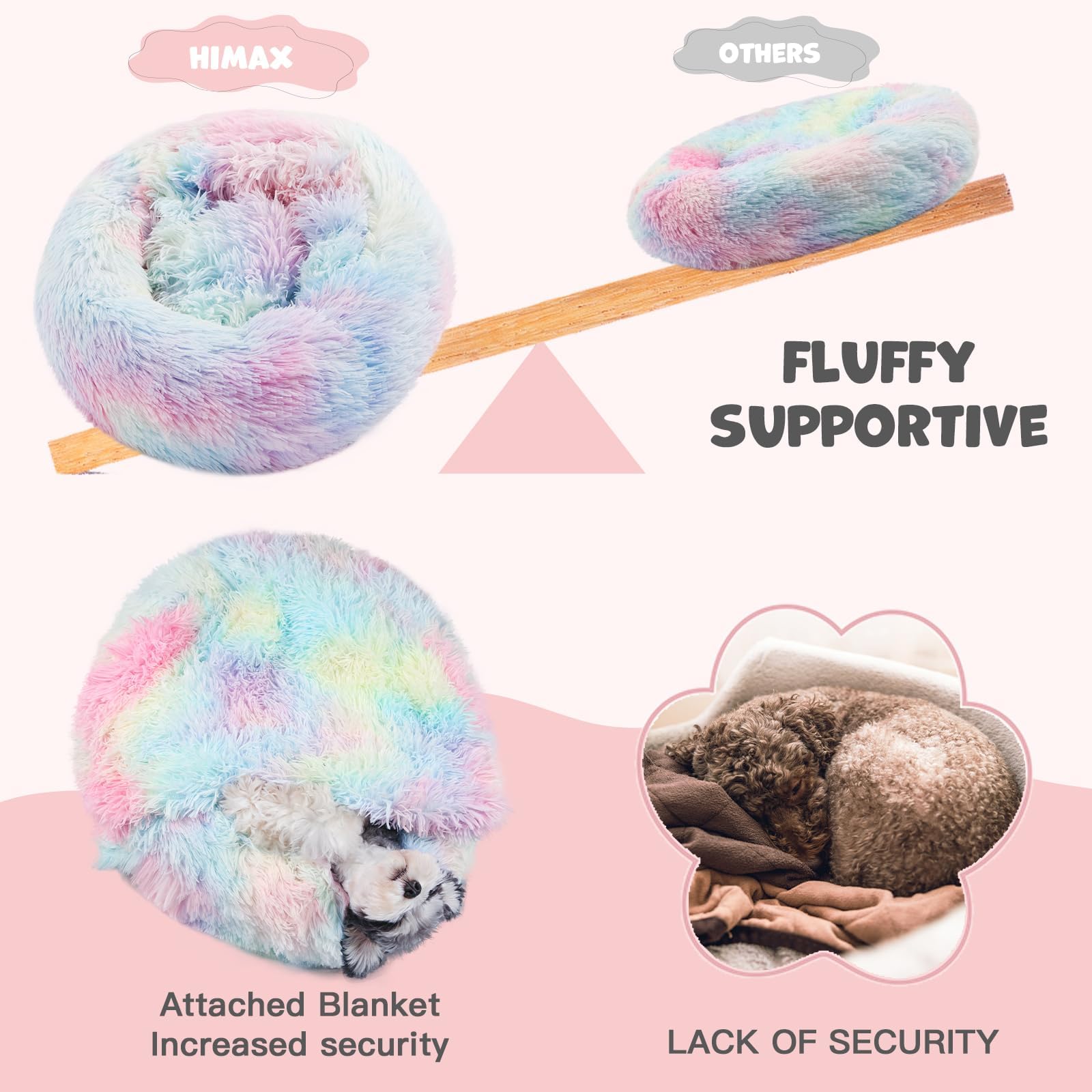 Himax bed uses PP cotton filling for warmth and supportive comfort.