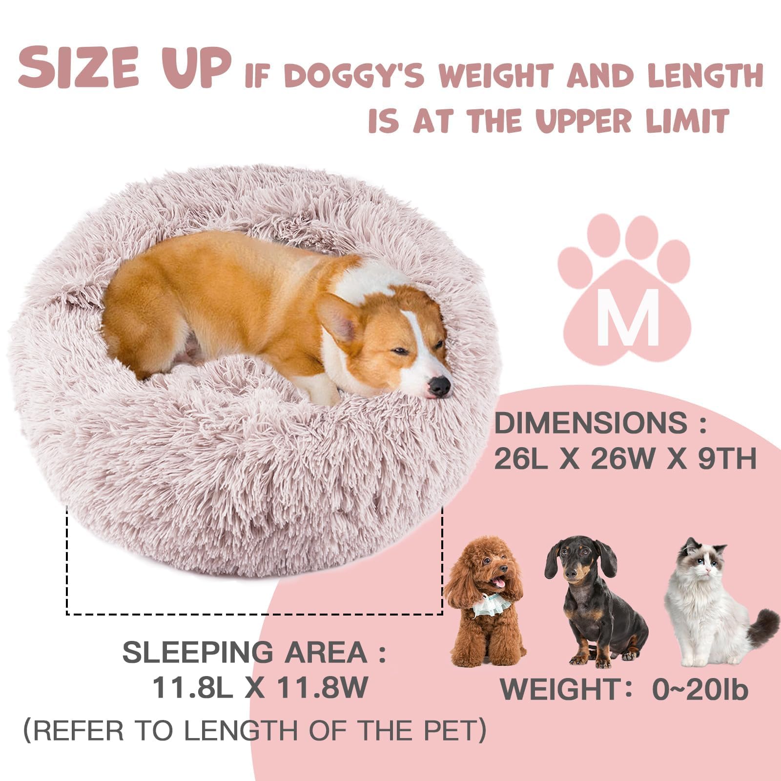 Himax donut bed in living room scene illustrates a calm resting space for pets
