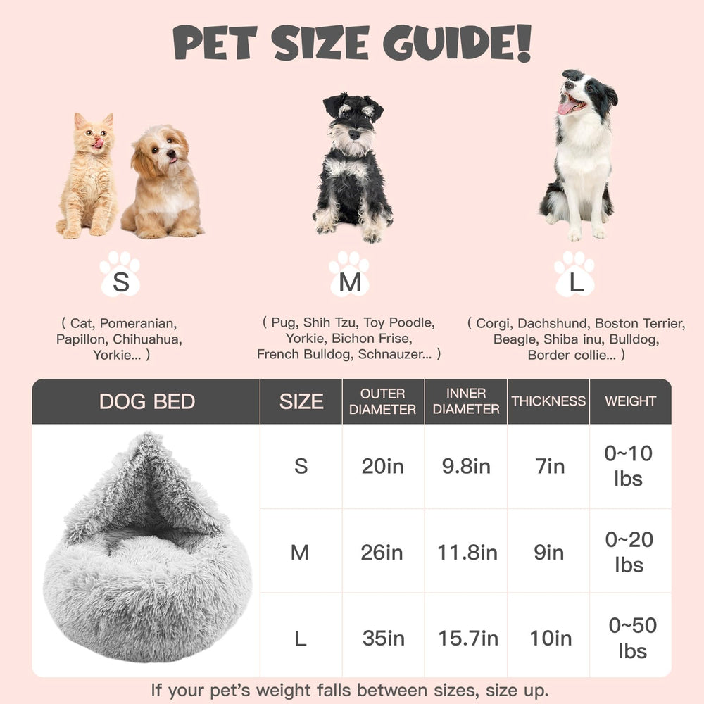 Himax donut dog bed donut shape closeup emphasizes plush comfort.