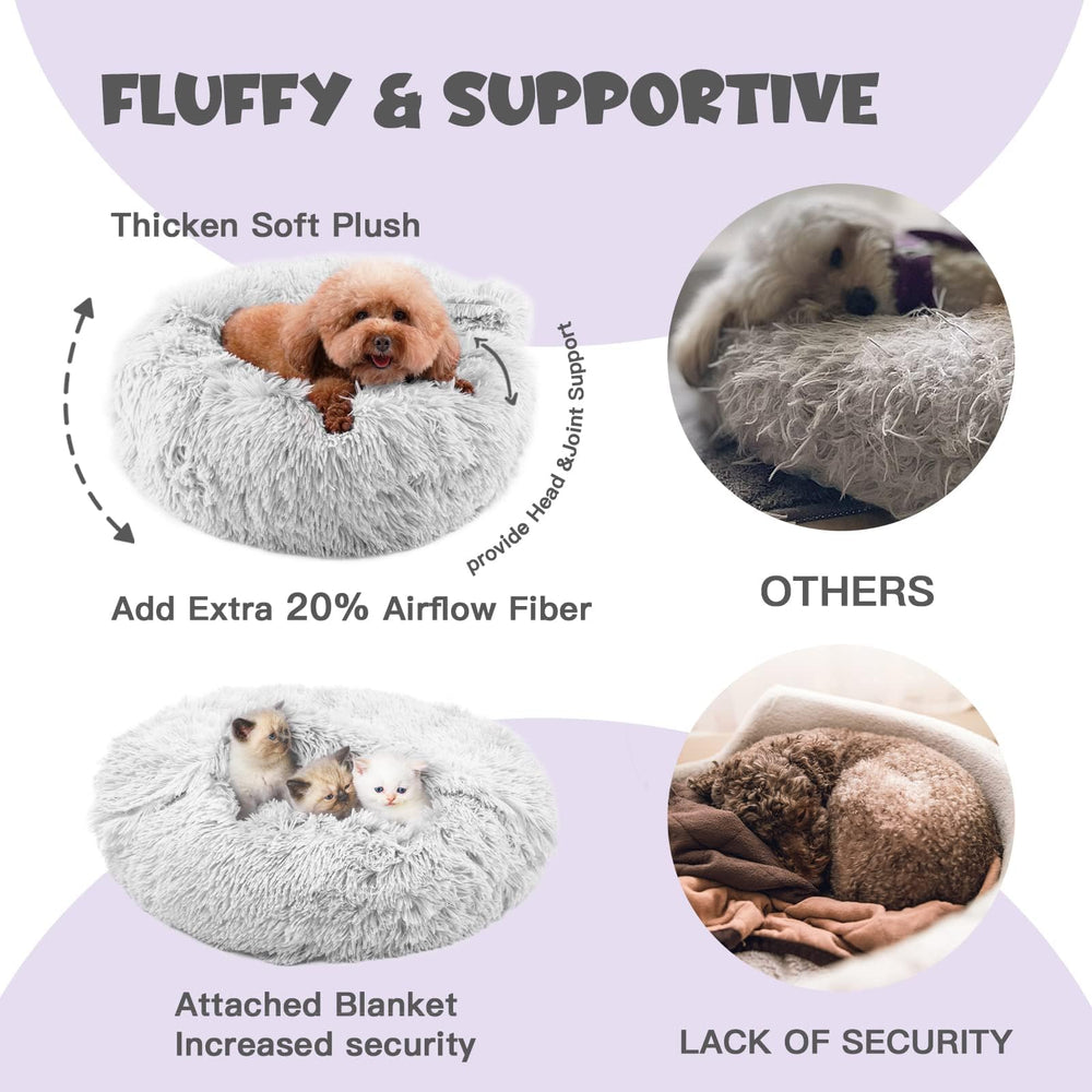 Himax donut dog bed machine-washable cover for easy cleaning.