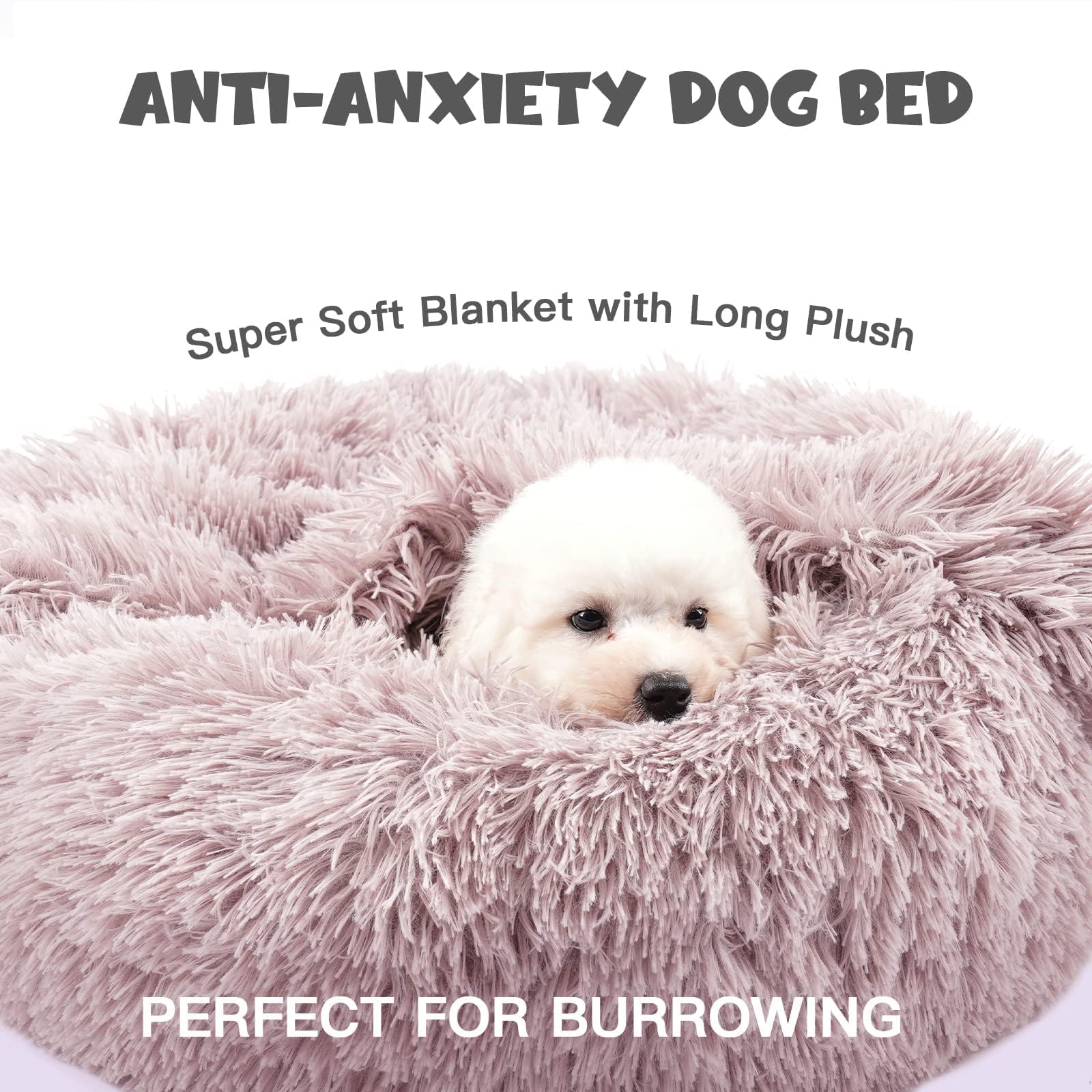 Himax donut dog bed private haven image demonstrates privacy-friendly design for calmer pets