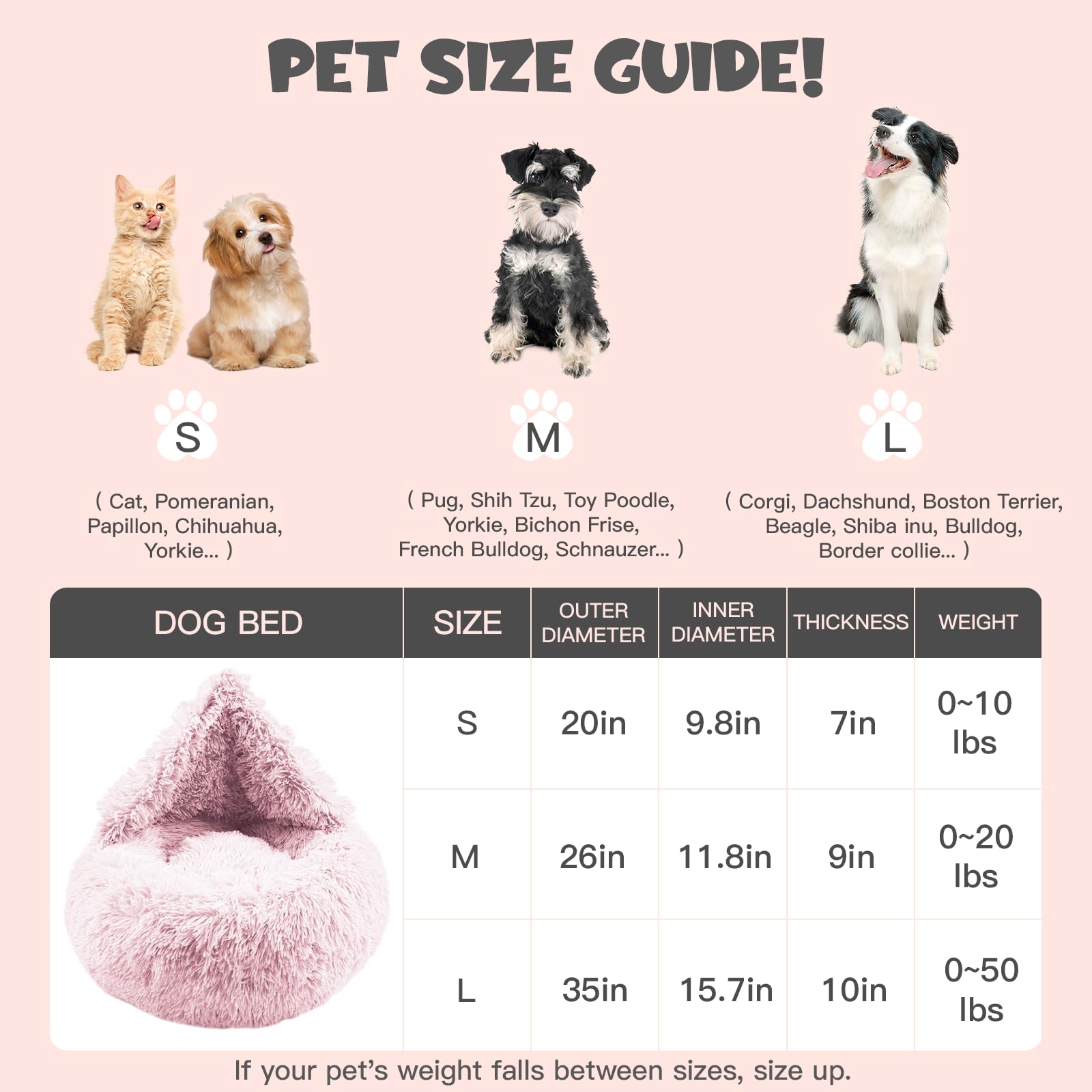 Himax pink donut bed with blanket inside enhances burrow-friendly comfort for pets.