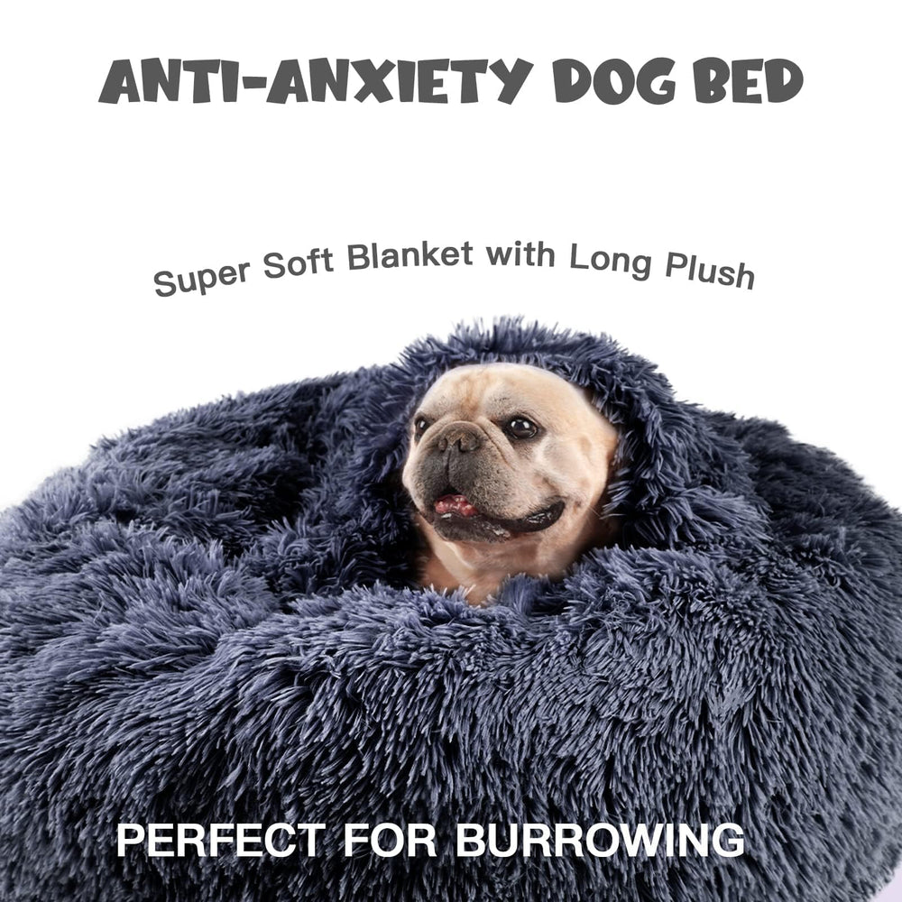 Himax Round Dog Bed view highlights donut shape for secure lounging