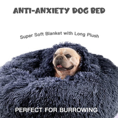 Himax Round Dog Bed view highlights donut shape for secure lounging
