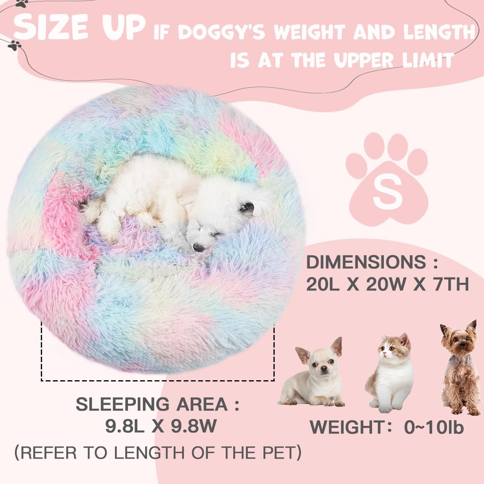 Himax small dog bed available in three sizes to fit tiny to larger pets.