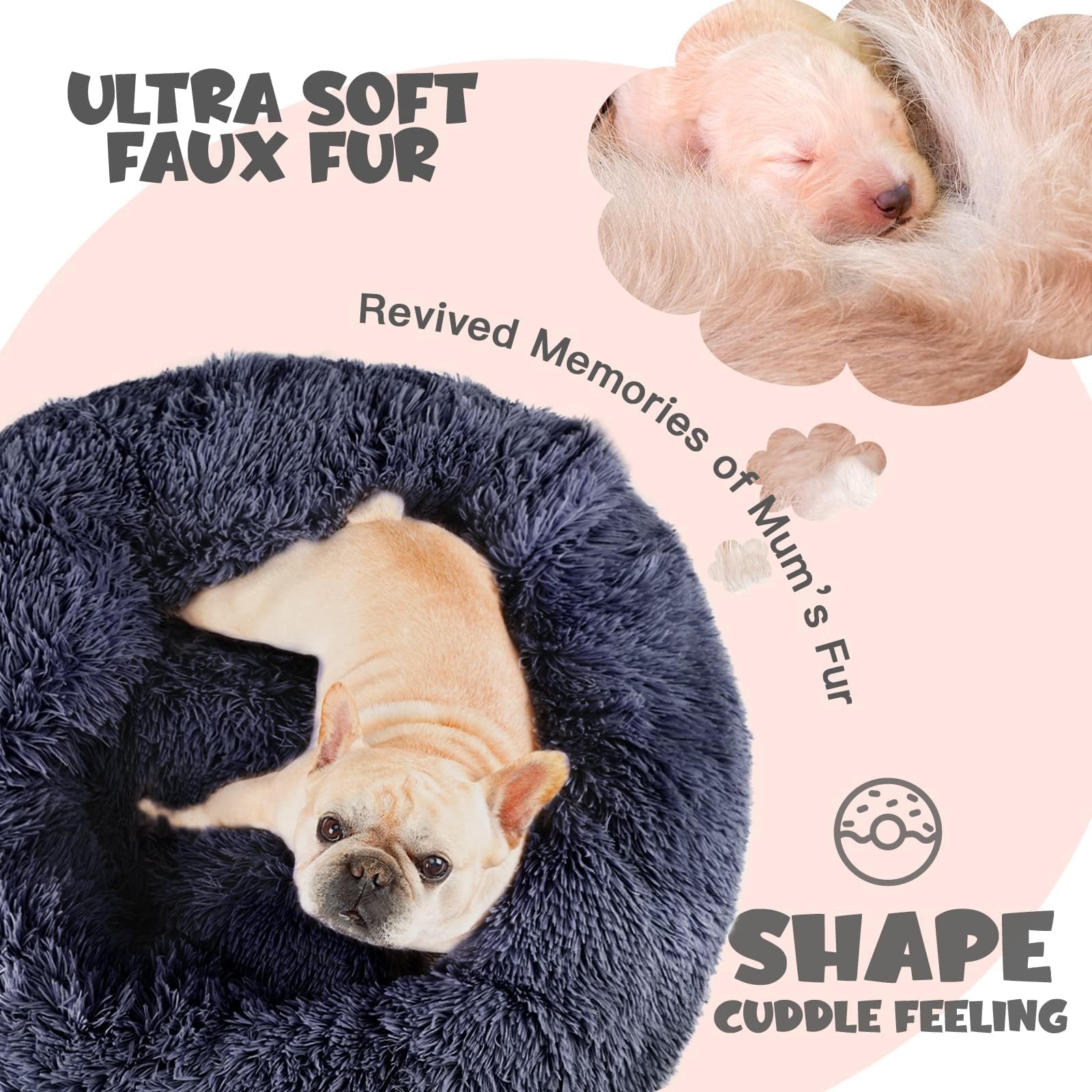 Himax washable dog bed showing removable cover for easy care