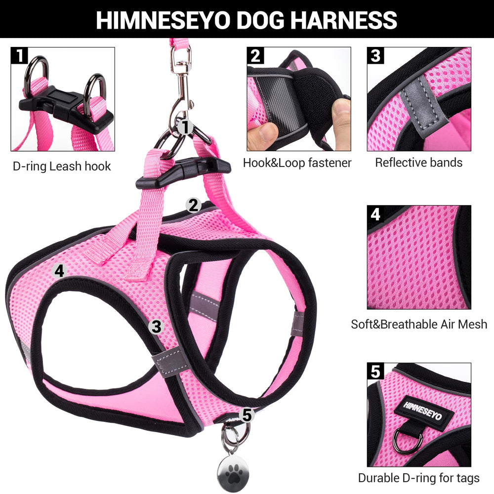 HIMNESEYO dog leash pink buckle-detail ensures secure control during strolls.