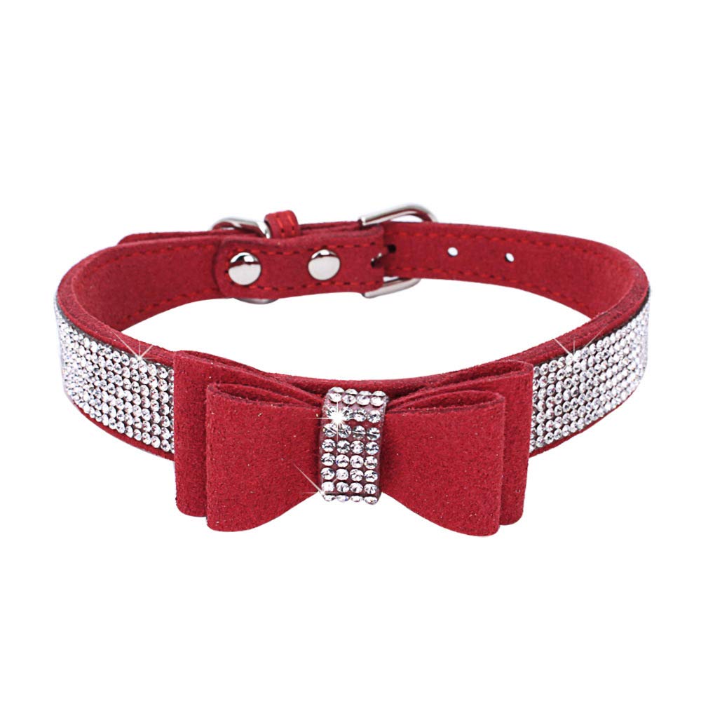 HimyBB dog collar with bowties front view for sparkling daily wear