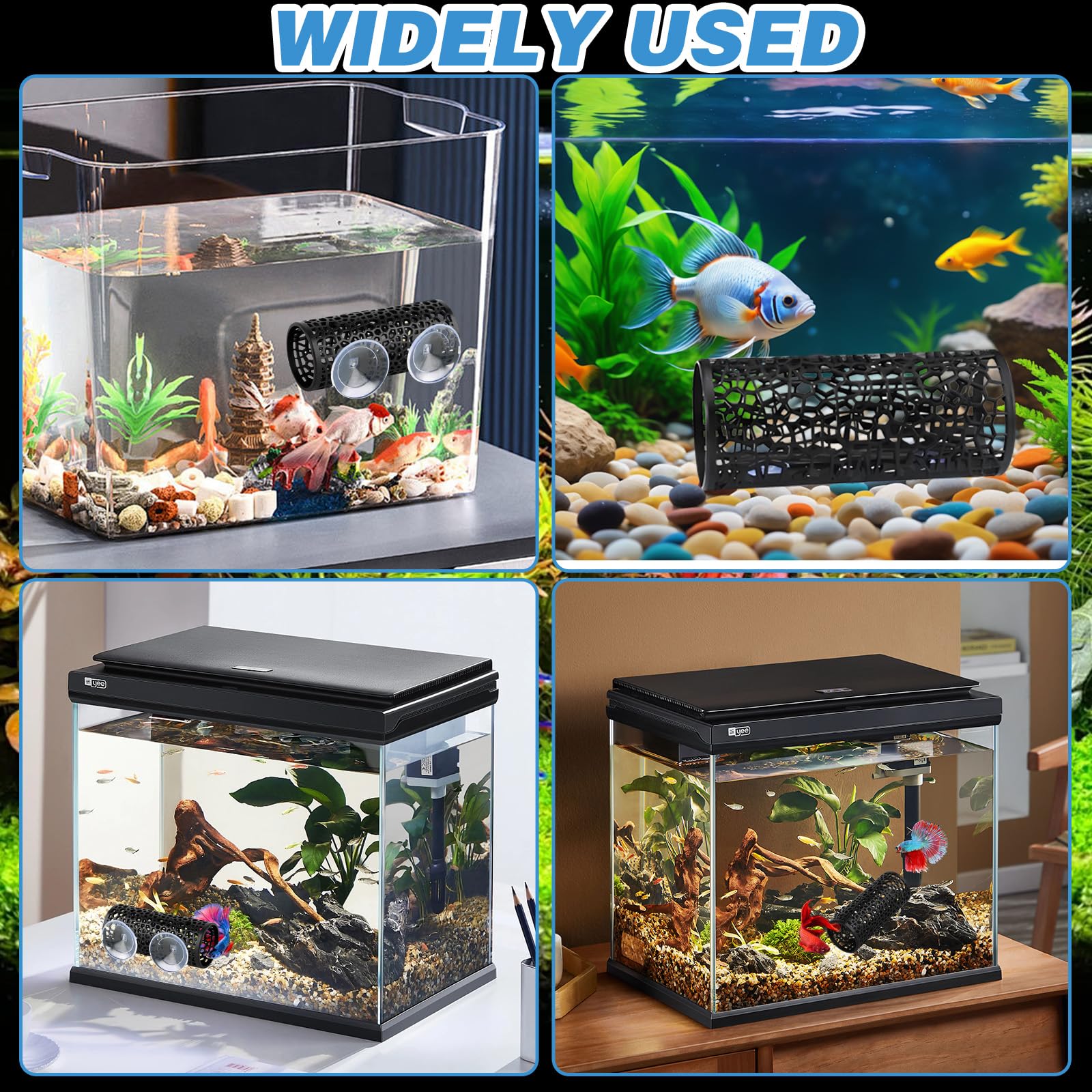 HINGTAI black betta decor easy to clean and maintain in aquarium.