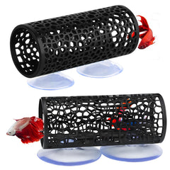 HINGTAI black betta decoration with suction cup creates secure hiding spot and resting area.