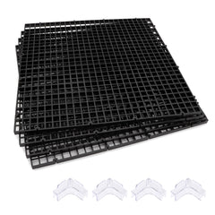 Hipanda aquarium hood top cover protects fish from jumping with a sturdy black lid.
