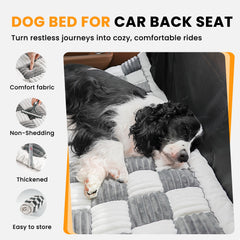 HiPetpy backseat dog bed mat non-slip silicone backing keeps car seats secure