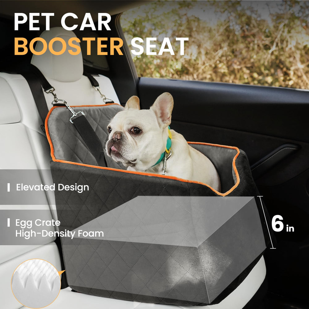 HiPetpy booster seat with safety leash keeps your pup secure on road trips