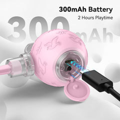Hipibbo cat ball charging port hidden for convenient USB recharge