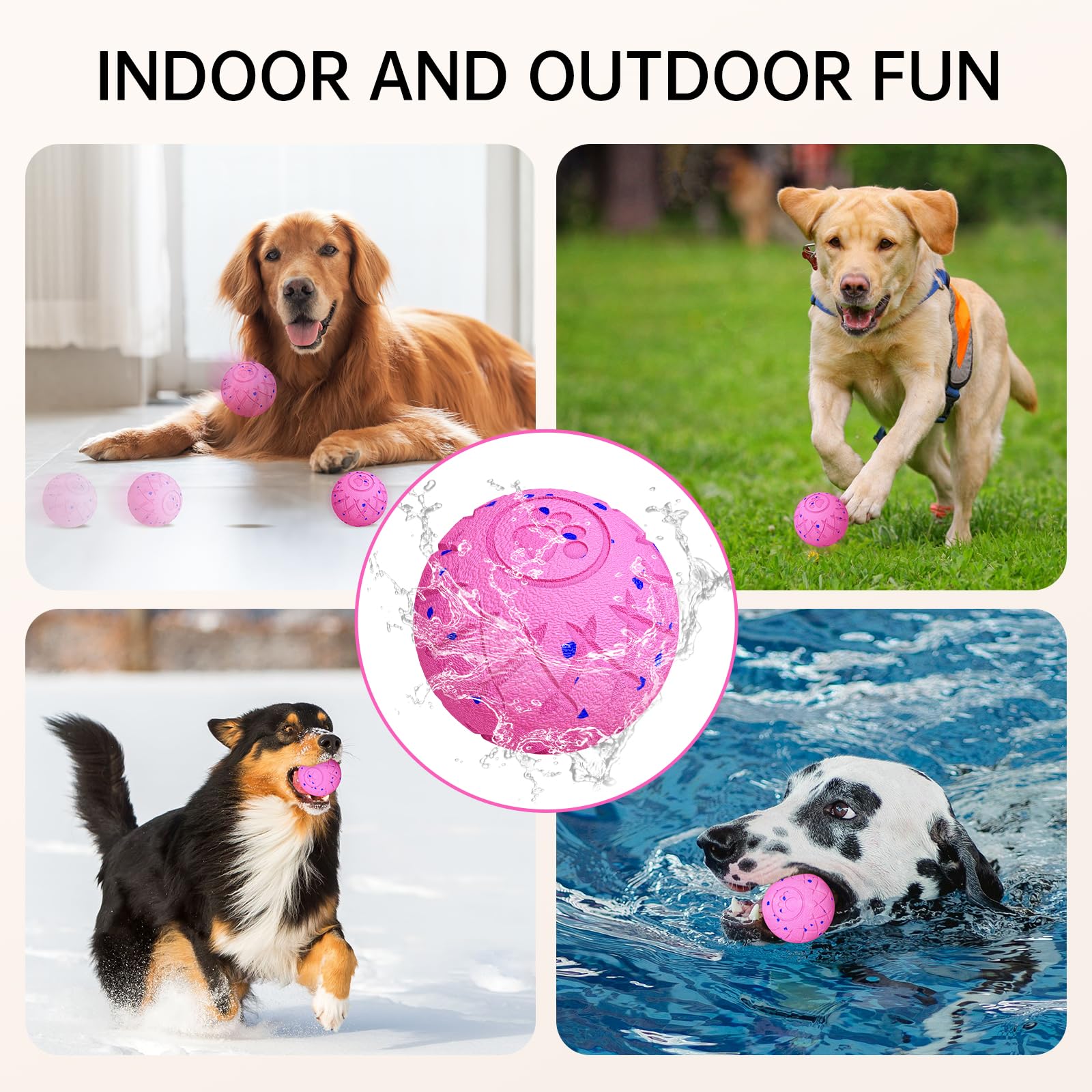 Hipibbo dog ball USB-C charging delivers quick recharges and long play sessions.