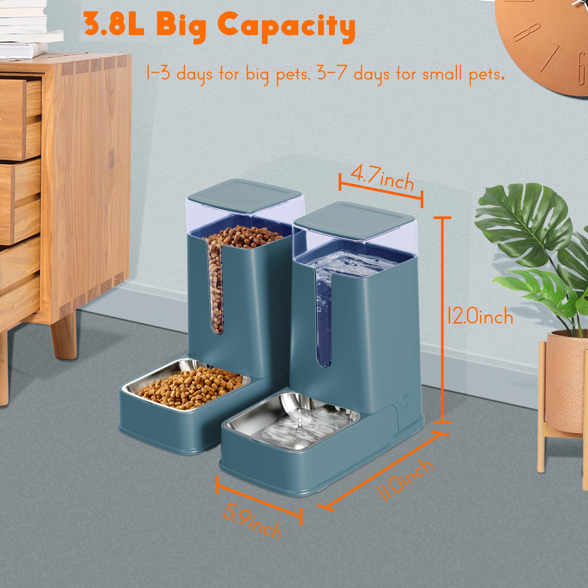 Hipidog cat water dispenser with stainless steel bowl for hygienic hydration