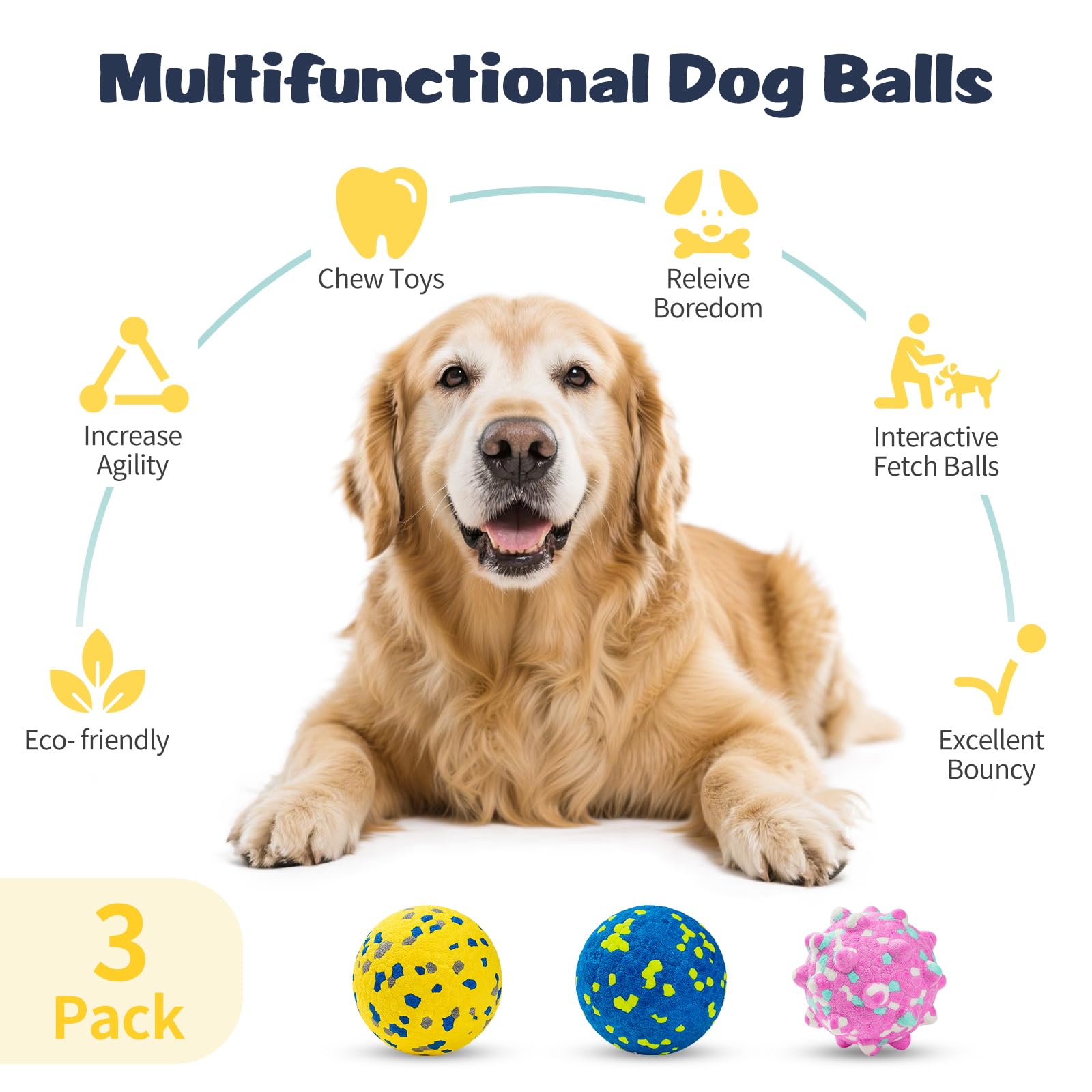 HIPPIH aggressive chewers toy with textured surface for teething relief