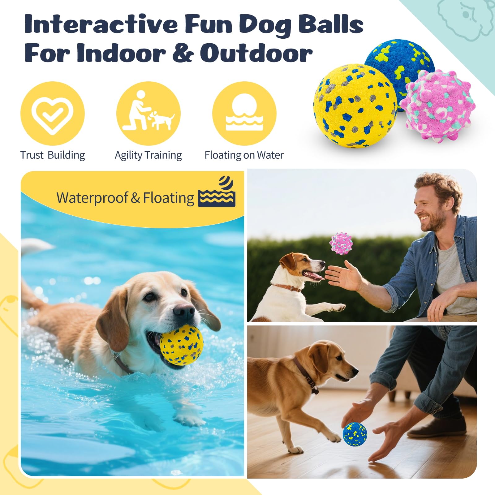 HIPPIH durable ET PU material ball designed for tough chewers