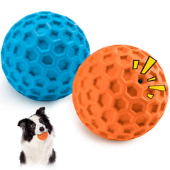 HIPPIH indestructible squeaky dog ball (3.15 inch) for engaging chew play.